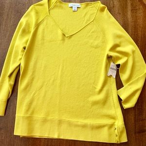 V neck sweater mustard color